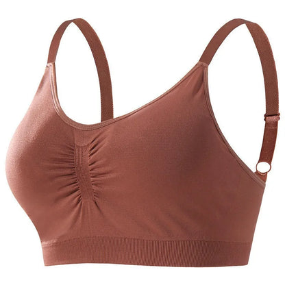 Plus Size Seamless Sports Bra Wireless Push Up Padded Beauty Back Breathable Yoga Gym Workout Brassiere S-XXXL