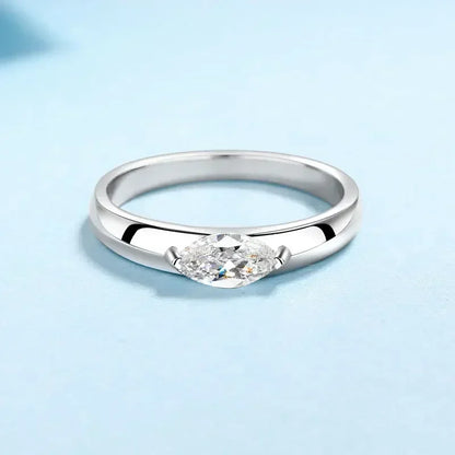 Sparkly Mariquesa 4*8 Moissanite Diamond VVS1 0.5 Carat ring, White Gold 18K Wedding Band Fine Jewelry Birthday Gift for Women