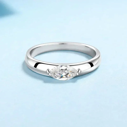 Sparkly Mariquesa 4*8 Moissanite Diamond VVS1 0.5 Carat ring, White Gold 18K Wedding Band Fine Jewelry Birthday Gift for Women