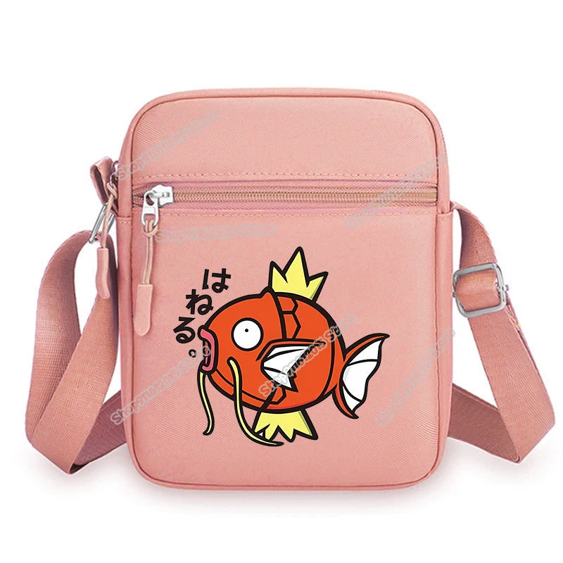 Anime Pokemons Leafeon Shoulder Bag Venusaur Raichu Cubone Waist Packs Dragonite Glaceon Crossbody Phone Pouch Boy Girl Satchel