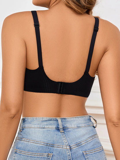 Women'S Nursing Bra With Seamless Lace Mesh, Comfortable Fit, Front Opening, Breathable, No Steel Ring, V-Shaped Nursing Bra