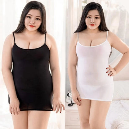 Oversized Women Mini Dress Plus Size Long Dresses Sexy See Through Shiny Plus Size Bodycon Dress Black White LOOSE Dress XXXL