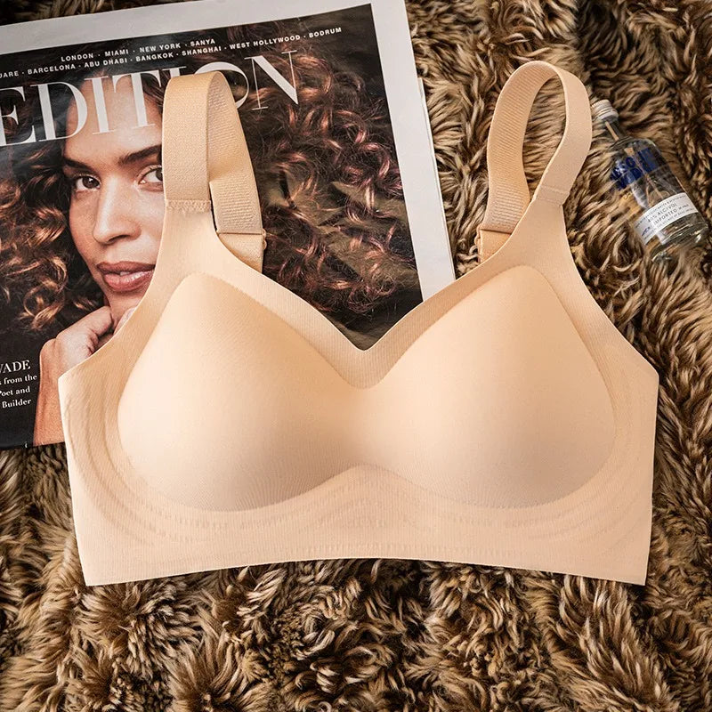 Push-Up Seamless Bras For Women Plus Size Bra Non-wire Wide Adjustable Straps Underwear Sexy Lingerie Comfort Intimates M-3XL