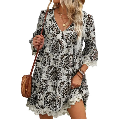 2025Large Size Women's Dress Casual Loose Fit Maxi Gown plus Size Fashionable Clothing for plus Size Women